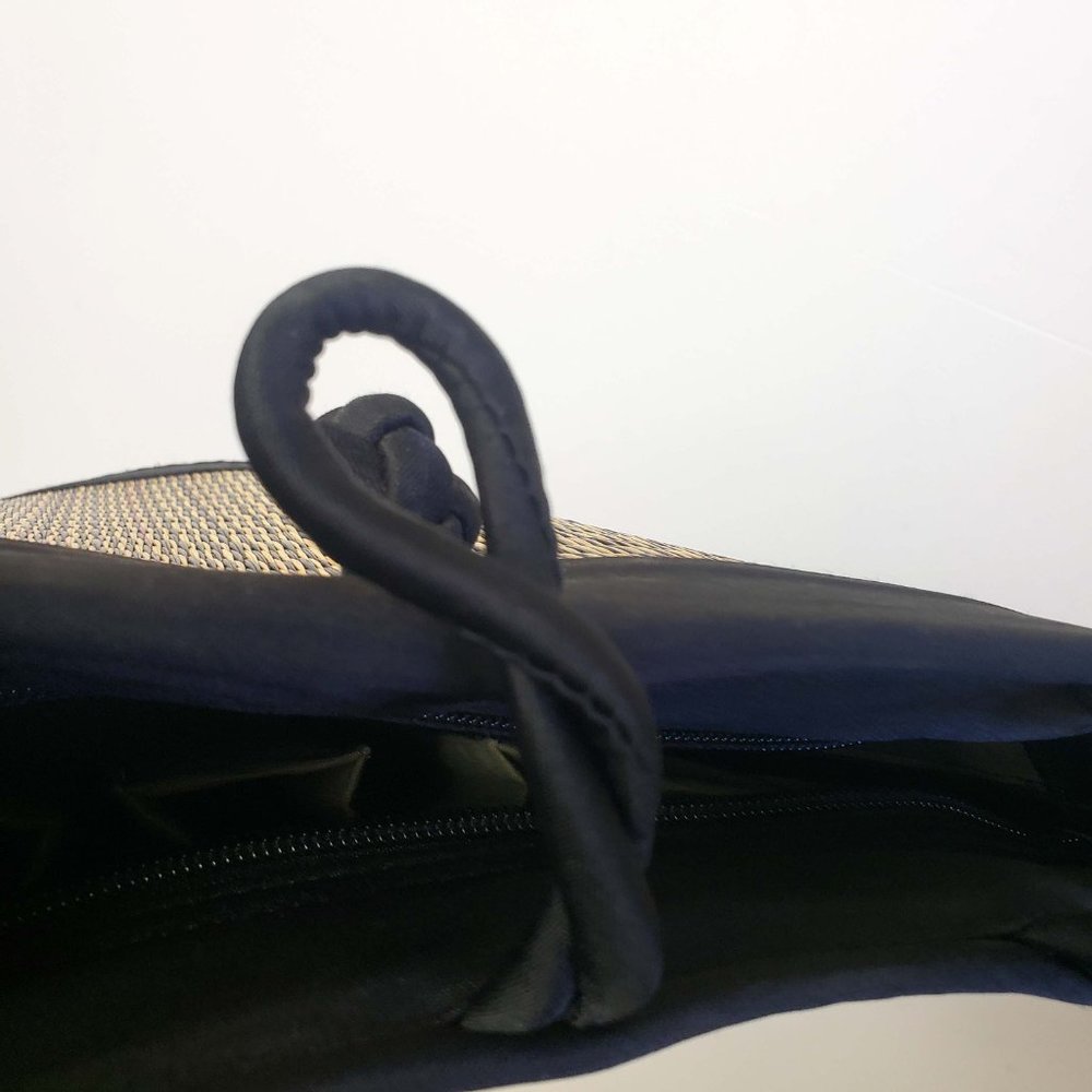 Baskets Of Cambodia Women's Reed Hard Bottom Zip Close Tote Purse Shoulder Bag - Picture 9 of 13